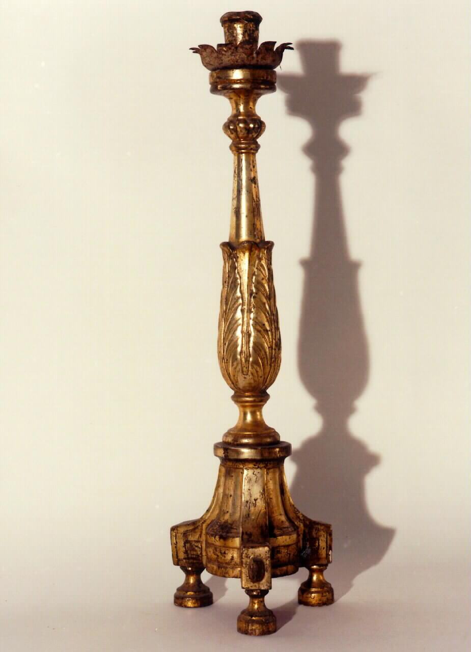 candeliere d'altare, serie - produzione siciliana (Prima metà sec. XIX)