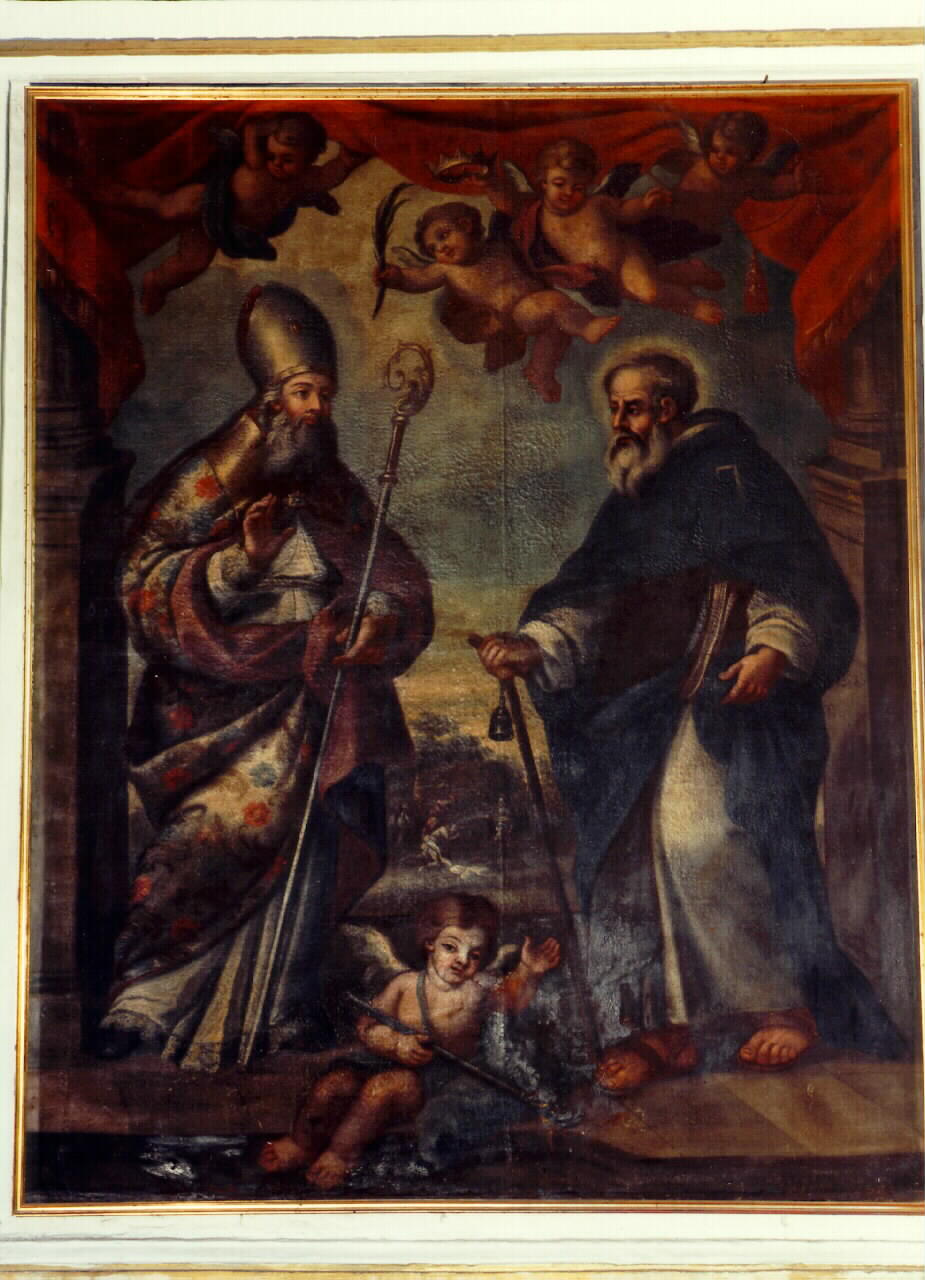 San Biagio e Sant'Antonio abate (dipinto) - ambito siciliano (sec. XVII)