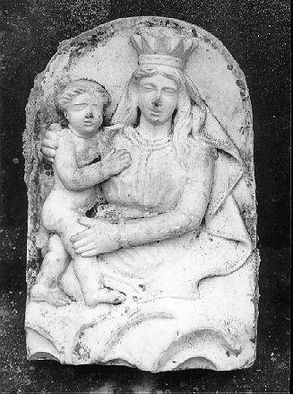 MADONNA CON BAMBINO (rilievo) - ambito apuano (sec. XIX)