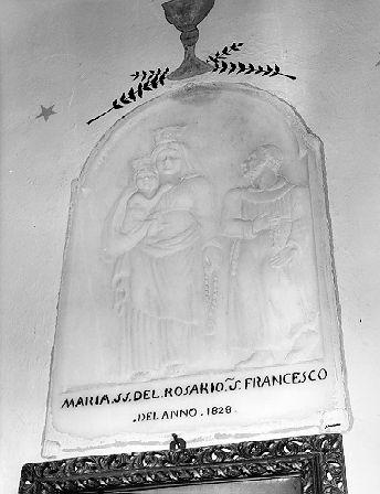 MADONNA DEL ROSARIO CON SAN FRANCESCO (rilievo) - ambito italiano (sec. XIX)