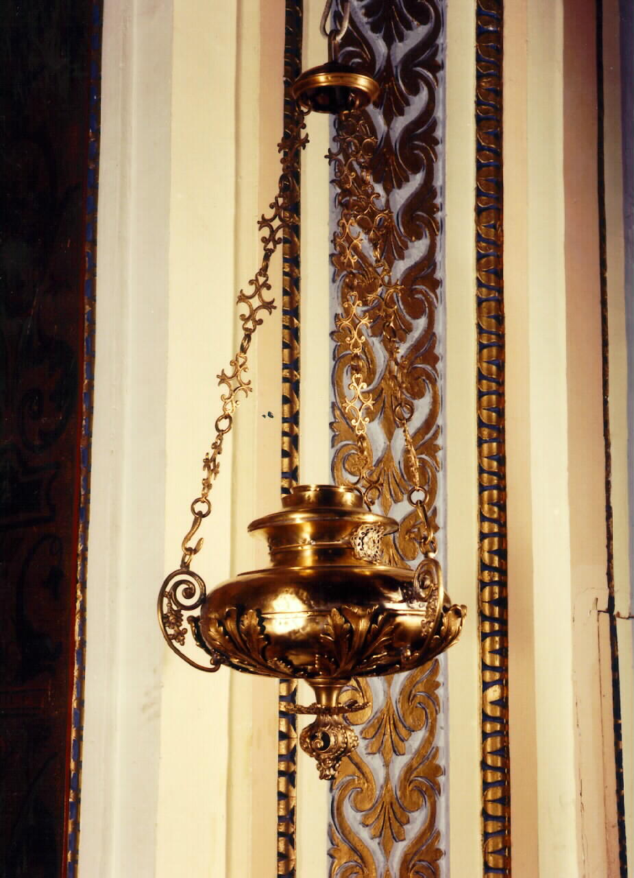 lampada pensile, serie - bottega siciliana (Seconda metà sec. XIX)