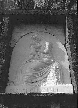 MADONNA CON BAMBINO (rilievo) - ambito apuano (sec. XIX)