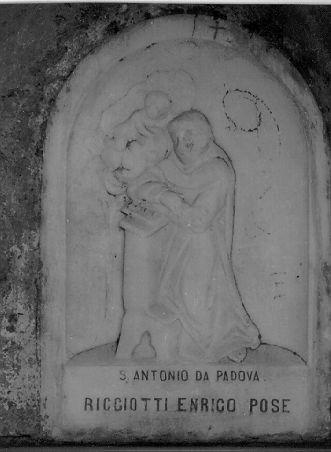 Sant'Antonio da Padova con il bambino (rilievo) - ambito apuano (secc. XIX/ XX)