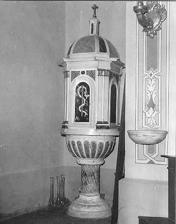 fonte battesimale - bottega toscana (sec. XIX)