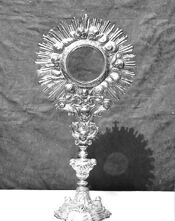 ostensorio - a raggiera - bottega italiana (sec. XVII)