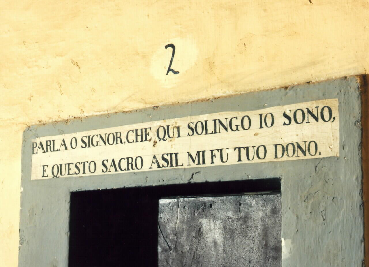 iscrizione dipinta - ambito cappuccino (Seconda metà sec. XIX)