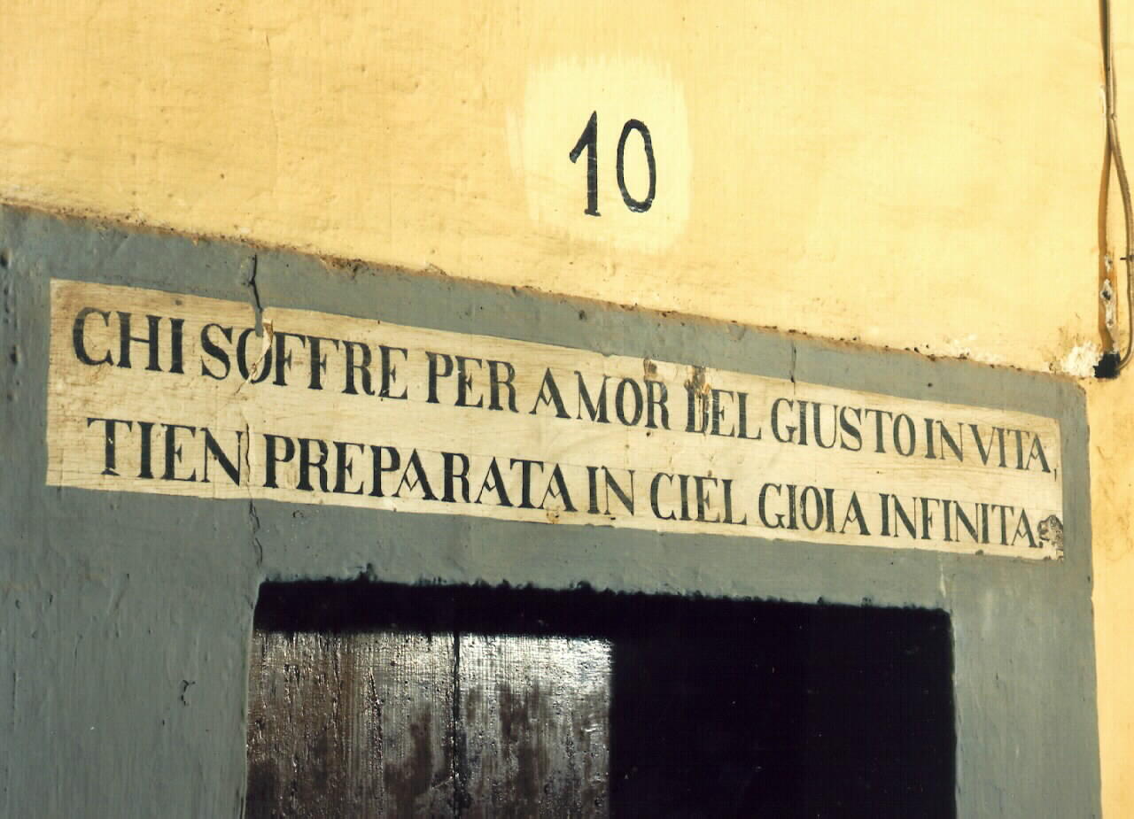 iscrizione dipinta - ambito cappuccino (Seconda metà sec. XIX)