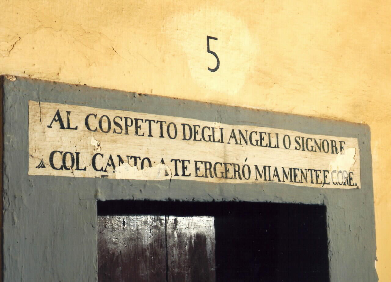 iscrizione dipinta - ambito cappuccino (Seconda metà sec. XIX)