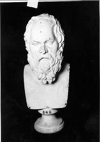 BUSTO DI SOCRATE (scultura) - bottega italiana (sec. XIX)