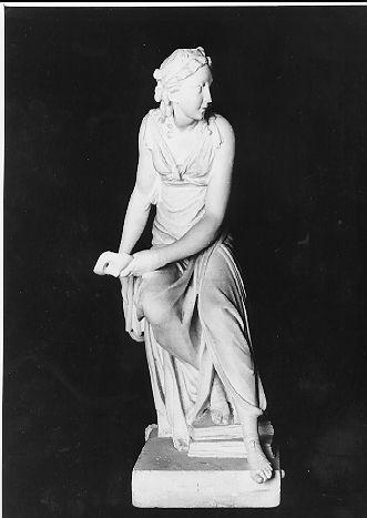 LA MUSA MELPOMENE, figura femminile (statua) - bottega italiana (sec. XVIII)