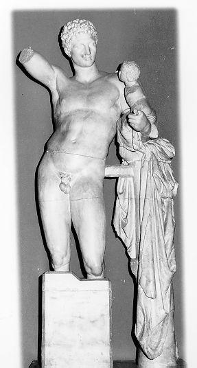 HERMES CON DIONISO BAMBINO (statua) - bottega italiana (sec. XIX)