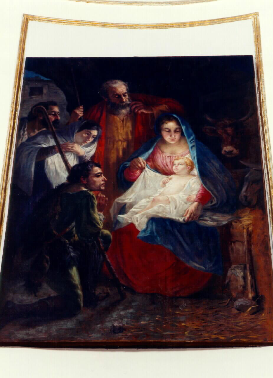 adorazione dei pastori (dipinto) - ambito siciliano (Seconda metà sec. XIX)