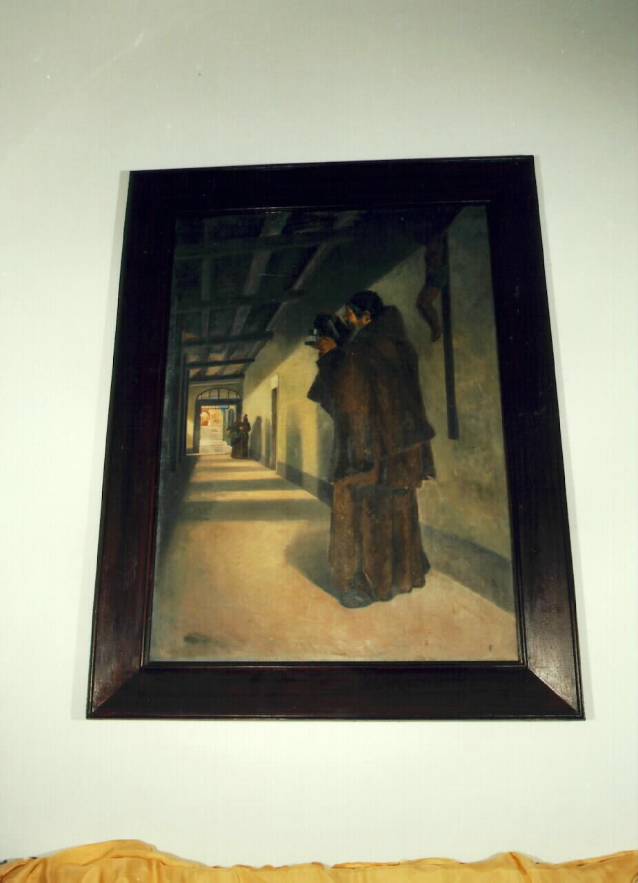 ritratto di frate cappuccino (dipinto) - ambito siciliano (fine sec. XIX)