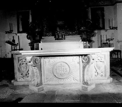 altare maggiore - ambito lunigianese (sec. XVIII)