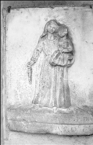 MADONNA DEL ROSARIO (rilievo) - bottega italiana (sec. XIX)