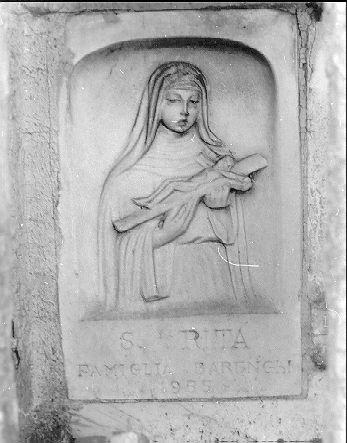 Santa Rita da Cascia (rilievo) - bottega italiana (sec. XX)