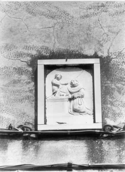 Sant'Antonio da Padova con il bambino (rilievo) - bottega italiana (sec. XVIII)