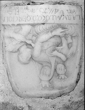 Madonna con Bambino e devoti (rilievo) - bottega italiana (sec. XIX)