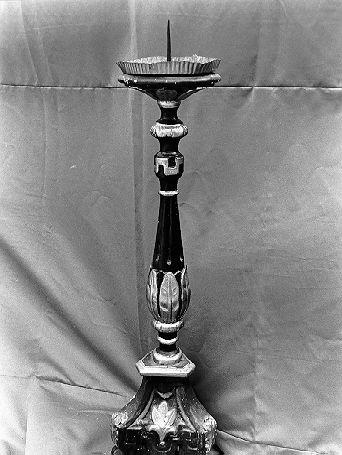 candelabro funebre, serie - bottega toscana (seconda metà sec. XIX)