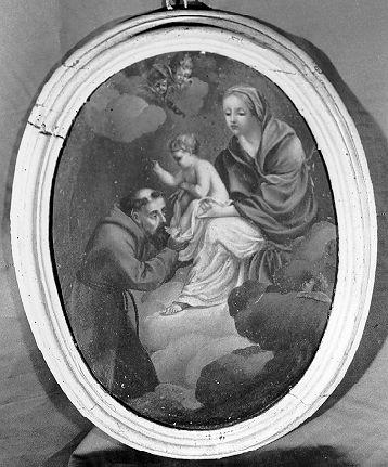 Madonna in adorazione del Bambino con San Francesco d'Assisi (dipinto) - ambito toscano (sec. XVIII)