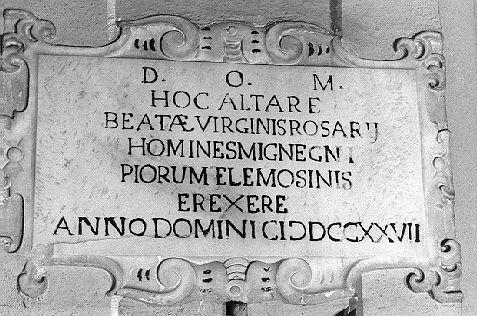 lapide commemorativa - bottega apuana (sec. XVIII)