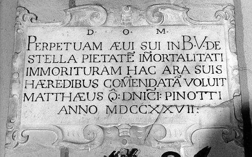 lapide commemorativa - bottega apuana (sec. XVIII)