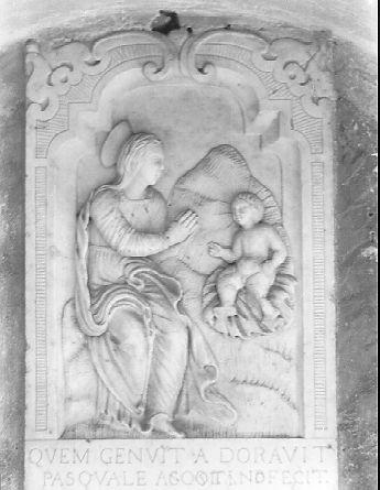 MADONNA CON BAMBINO (rilievo) - bottega italiana (sec. XVII)
