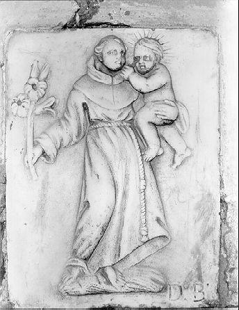 Sant'Antonio da Padova con il bambino (rilievo) - bottega italiana (sec. XIX)