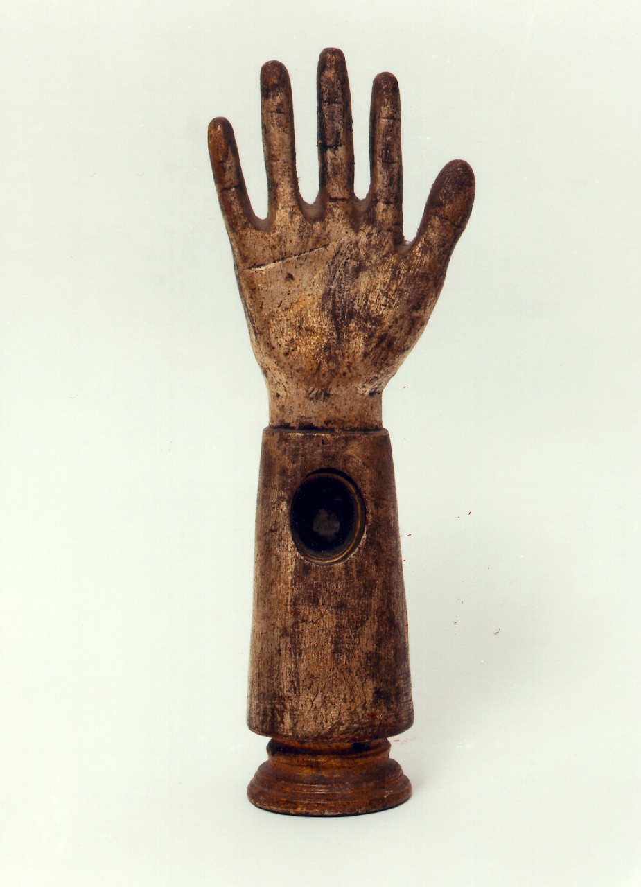 reliquiario - a braccio - ambito cappuccino (sec. XVIII)