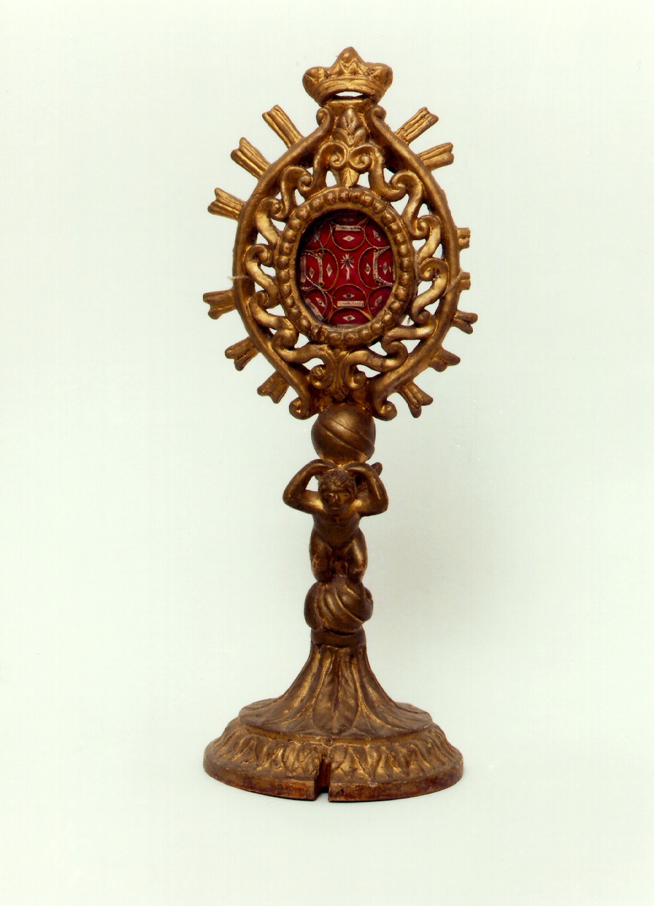 RELIQUIARIO - A OSTENSORIO - ambito cappuccino (sec. XIX)