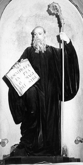 SAN BENEDETTO (statua) - bottega italiana (fine/inizio secc. XIX/ XX)