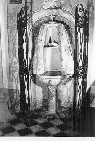 fonte battesimale - bottega toscana (sec. XIX)