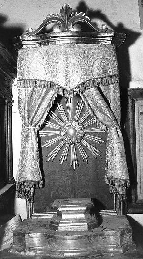 tronetto per esposizione eucaristica - bottega italiana (seconda metà sec. XIX)