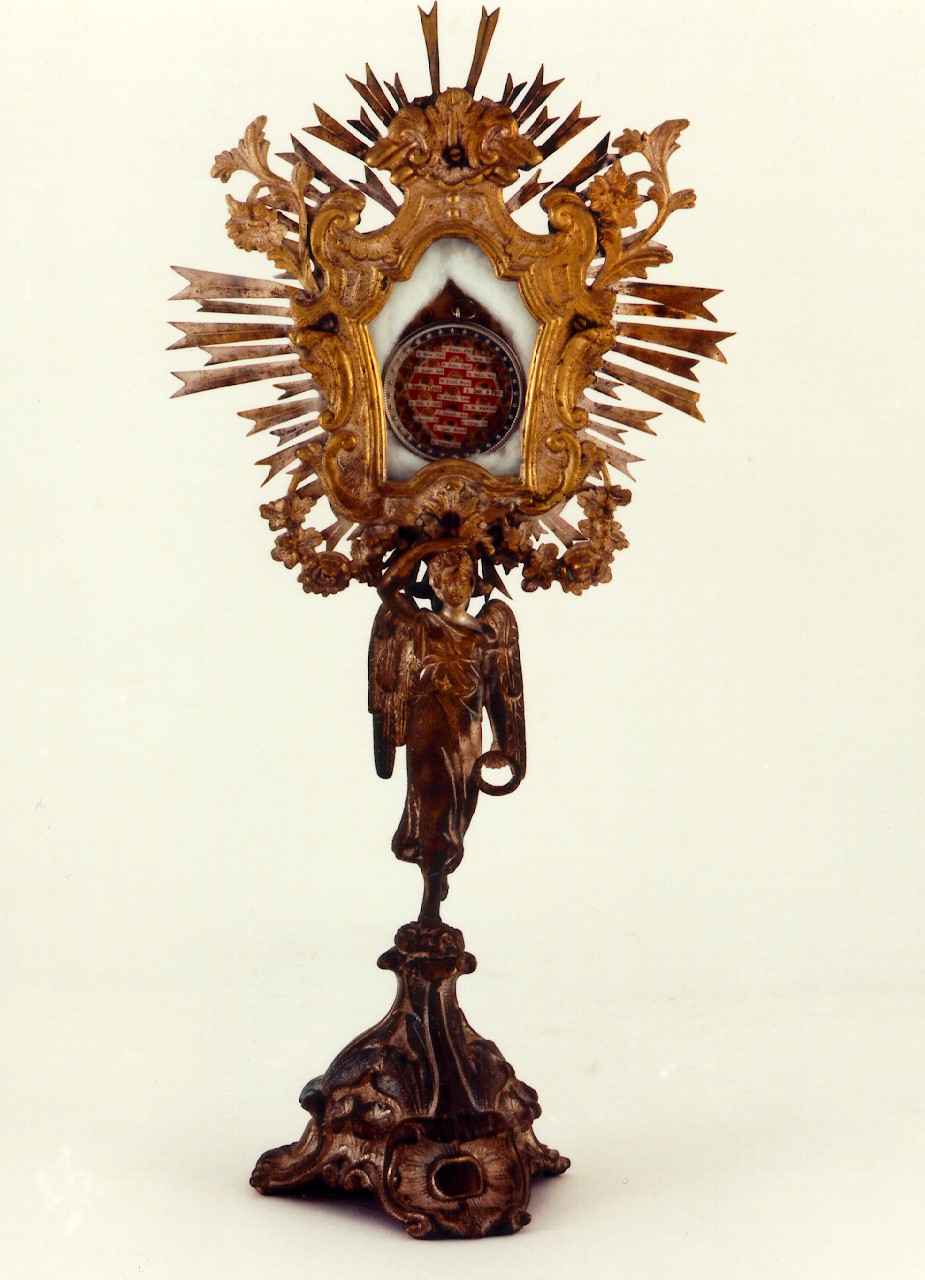 RELIQUIARIO - A OSTENSORIO - bottega siciliana (Metà sec. XVIII)