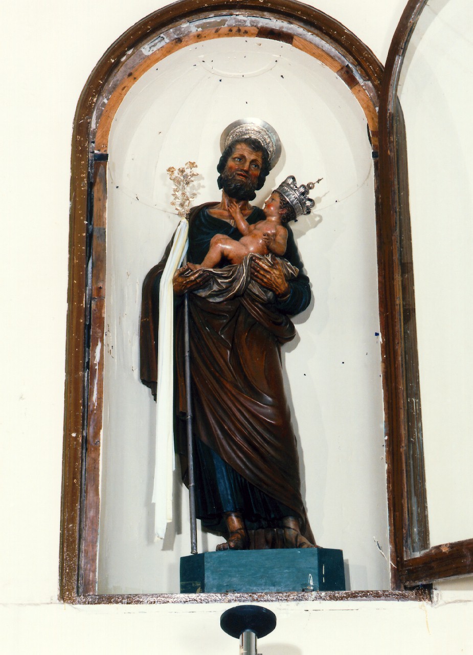 San Giuseppe con Gesu' Bambino (statua) - ambito siciliano (Prima metà sec. XIX)