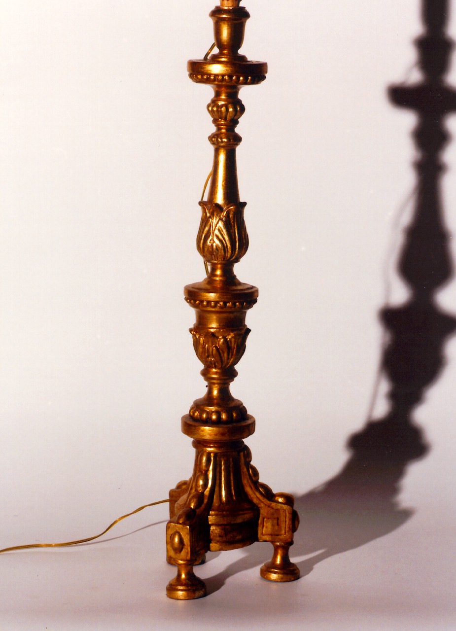 candelabro d'altare, serie - produzione siciliana (Seconda metà sec. XIX)