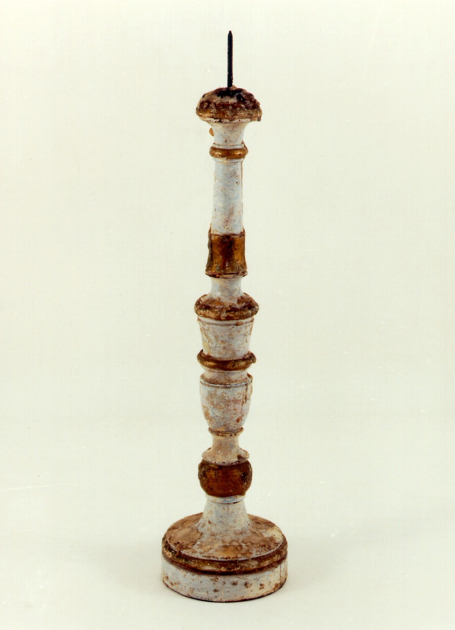 candeliere d'altare, serie - ambito cappuccino (sec. XIX)