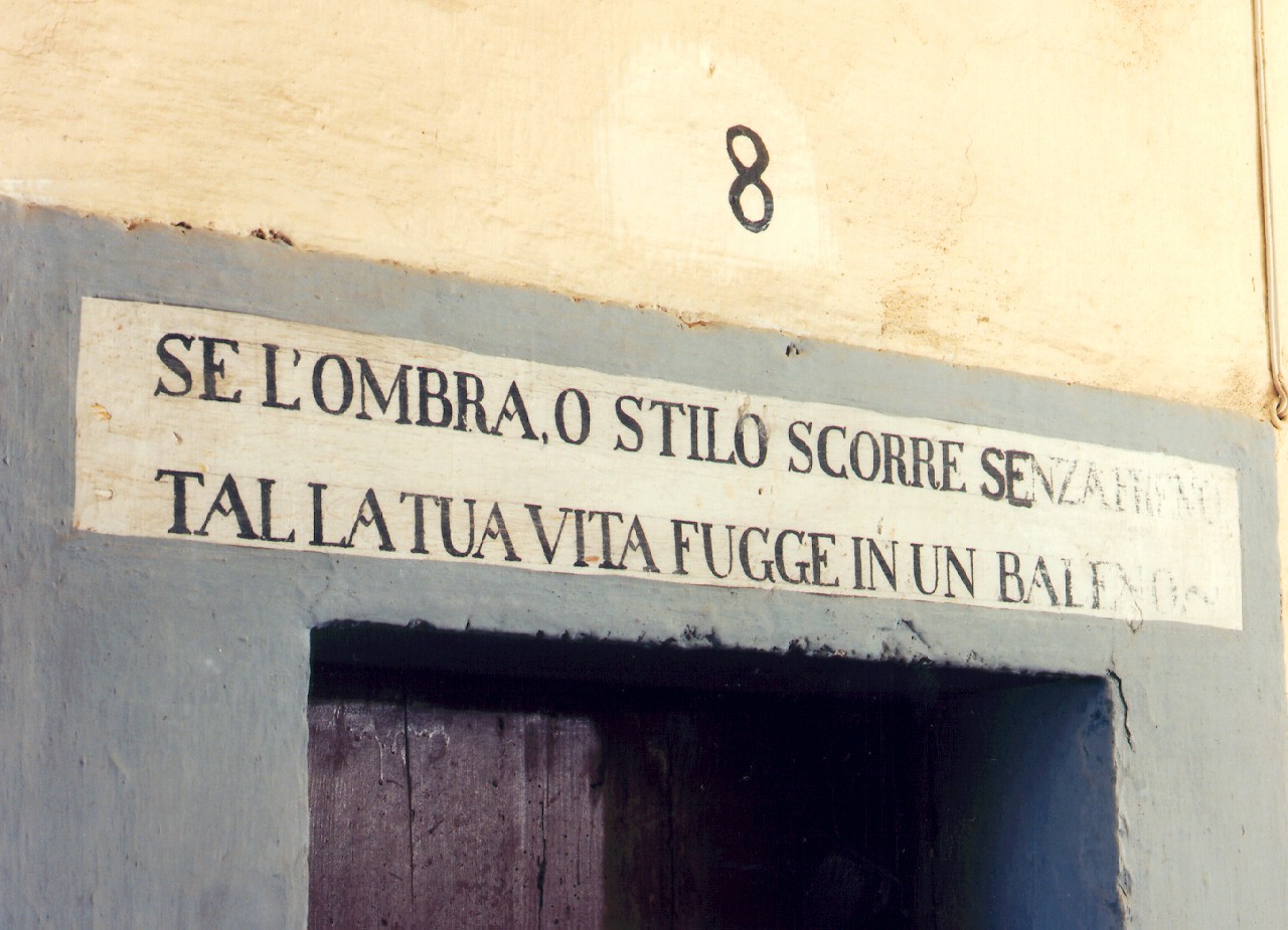 iscrizione dipinta - ambito cappuccino (Seconda metà sec. XIX)