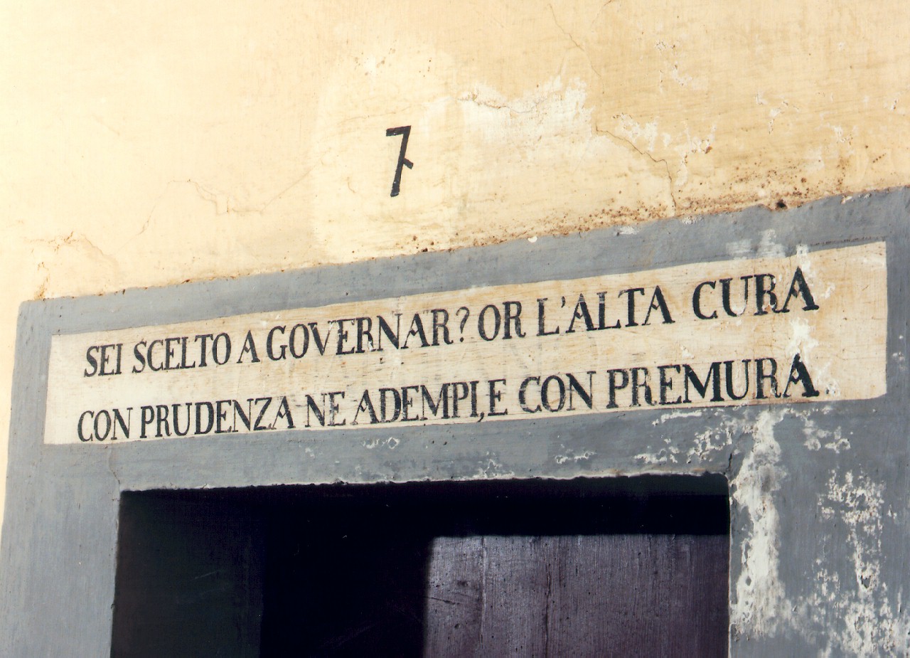 iscrizione dipinta - ambito cappuccino (Seconda metà sec. XIX)