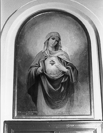 SACRO CUORE DI MARIA (dipinto) di Tiziano Angelo (?) (prima metà sec. XX)