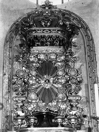 tronetto per esposizione eucaristica - bottega pontremolese (sec. XIX)