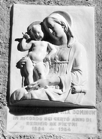 MADONNA CON BAMBINO (rilievo) - bottega italiana (ultimo quarto sec. XX)