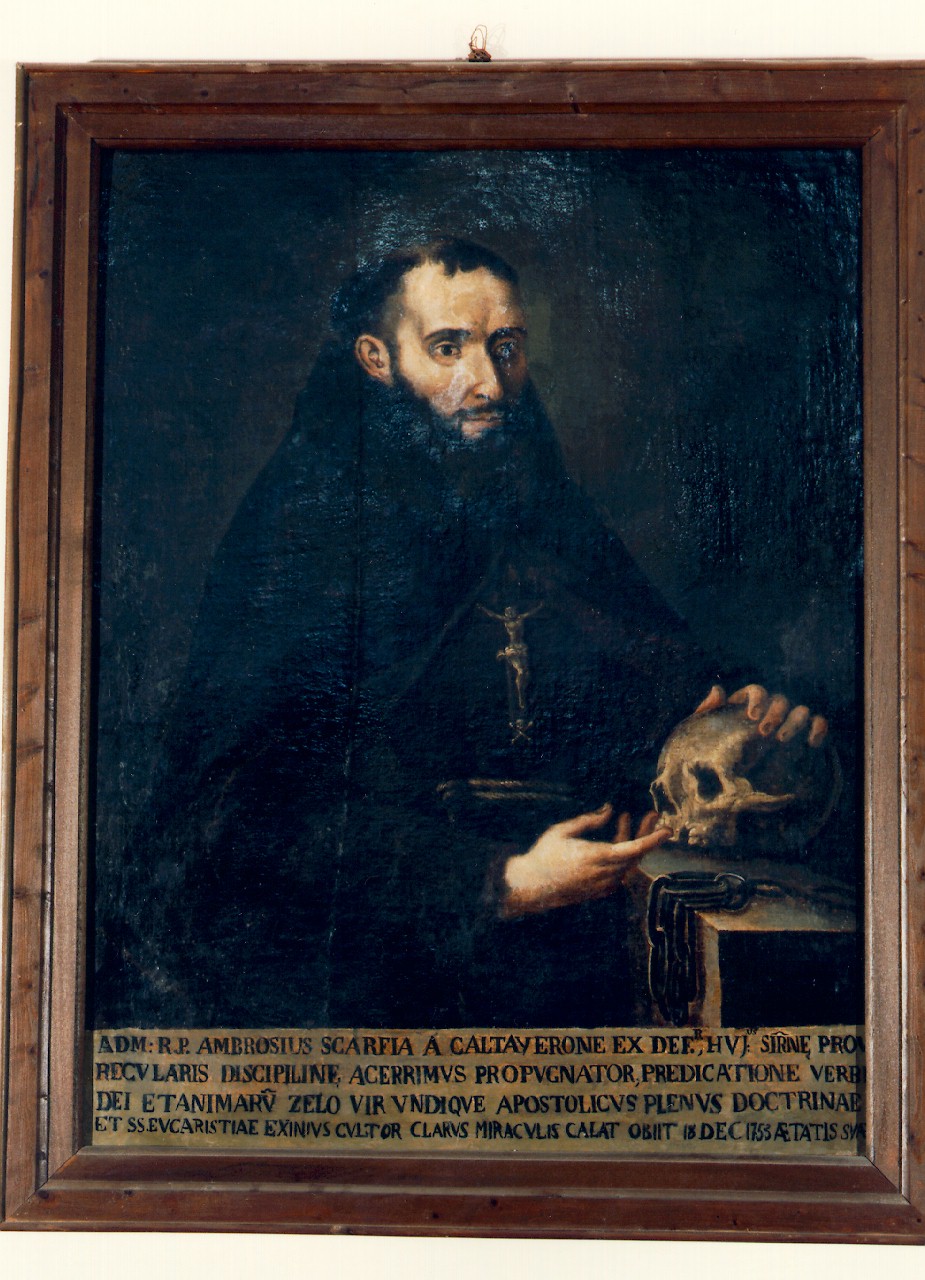 ritratto di padre Ambrogio Scarfia (dipinto) - ambito siciliano (sec. XVIII)