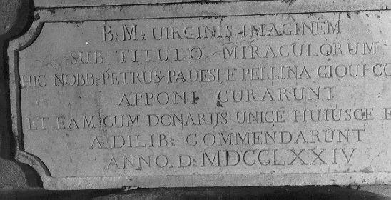 lapide commemorativa - bottega toscana (sec. XVIII)