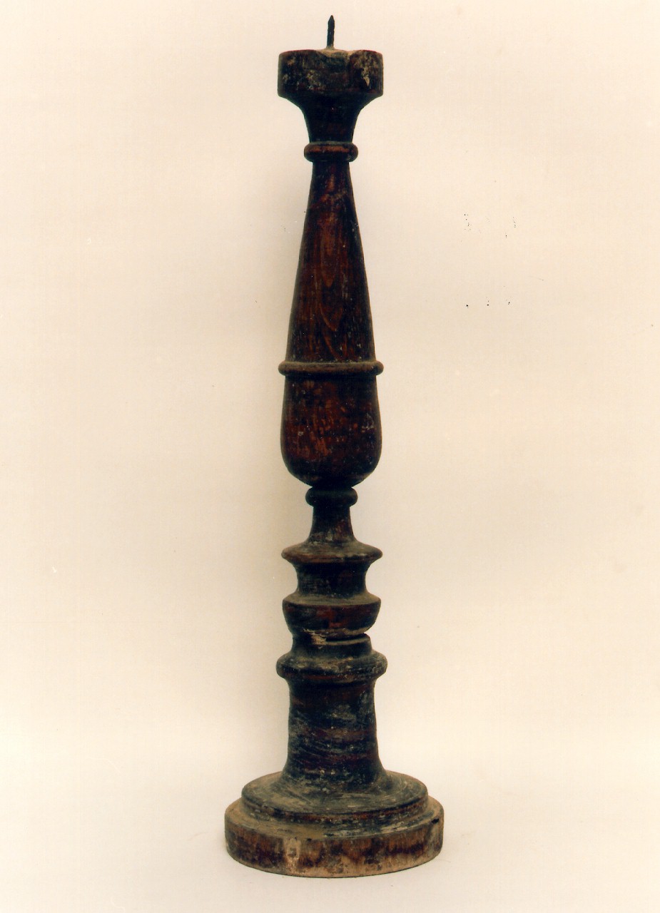 candeliere d'altare, serie - produzione siciliana (fine sec. XIX)