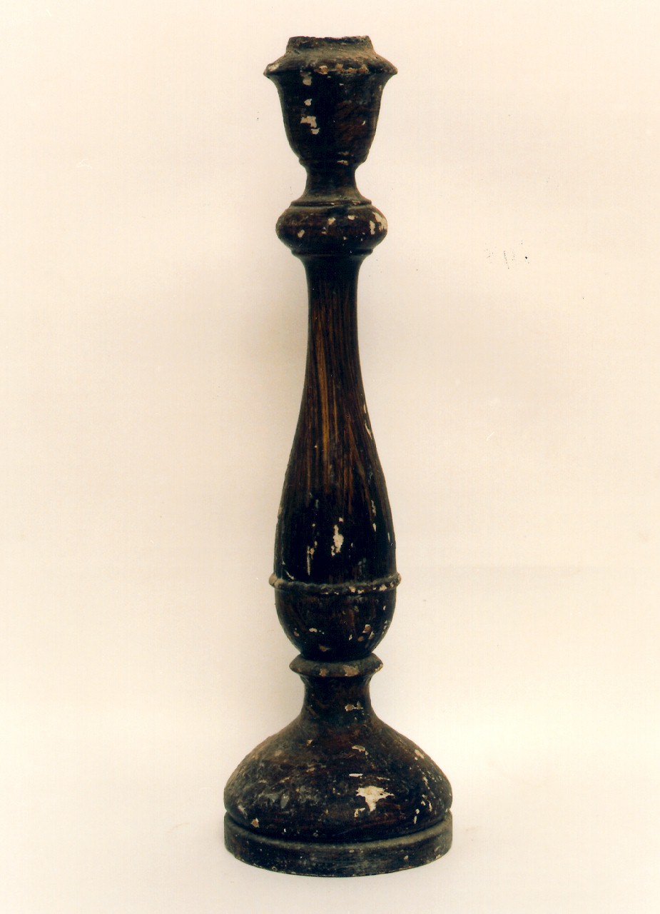 candeliere d'altare, serie - produzione siciliana (fine sec. XIX)