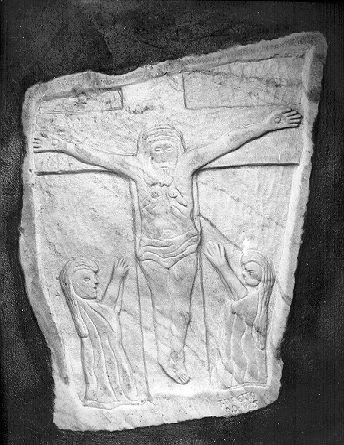 crocifissione di Cristo (rilievo) di Betta T. P (sec. XX)