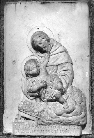 Sant'Antonio da Padova con il bambino (rilievo) - bottega italiana (sec. XIX)