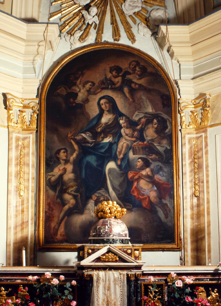 Madonna che intercede per le anime del Purgatorio (dipinto) - ambito siciliano (Seconda metà sec. XVIII)