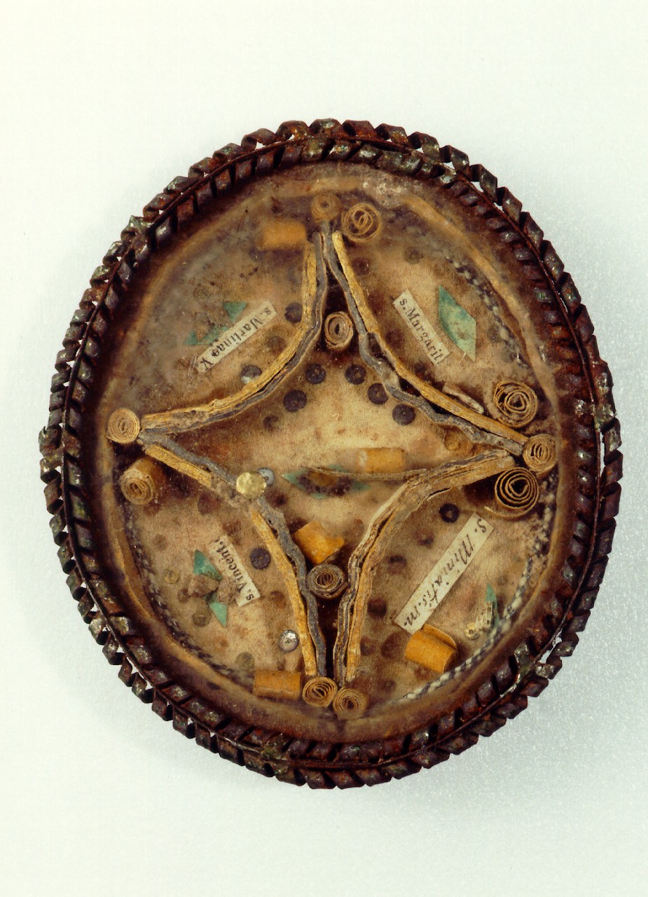 reliquiario - a capsula - bottega siciliana (Seconda metà sec. XIX)